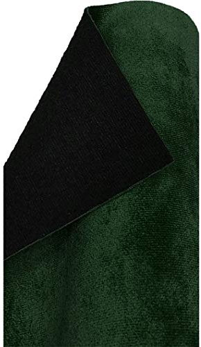 A-Express Samtstoff Faux Wildleder Stoff Dekostoff Kostümstoff Modestoff Stoff zum Nähen und Dekorieren Samt Material Meterware - Dunkelgrün 1 Meter 100cm x 145cm