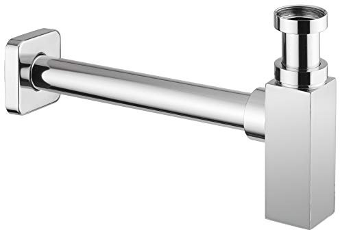 Quadratisches Design Siphon - aus massiven, verchromten Messing/Sifon/Ablauf