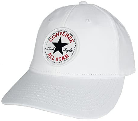 Converse Boy`s Tipoff Chuck Taylor Cotton Baseball Cap (White(9A5411-001)/Red, Youth One Size)