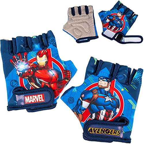 alles-meine.de GmbH Fahrradzubehör Artikel wählbar Fahrradhandschuhe - Avengers - abgepolstert & Anti rutsch - 3 bis 8 Jahre - universal auch für Roller und Dreirad Laufrad P..