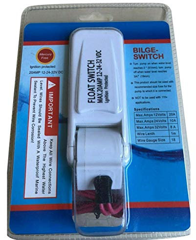 ALEOHALTER Automatic Boat Bilge Pump Float Switch 12V 24V 32V Electric Flow Sensor Portable Controller For Bilge Pump, Automatic Float Switch