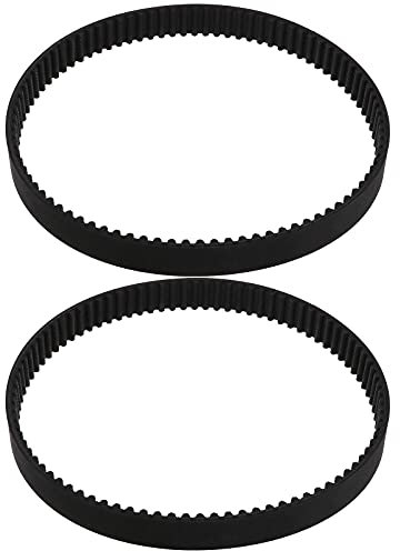 ECSiNG 2 x Zahnriemen für Vertikutierer HTD450-5M-15, 5 mm, Teilung 15 mm, Breite 90 Zähne, 450 mm, Umfang Gummi, geschlossene Schnalle, ohne Ende, synchron, Schwarz, Ersatzzubehör