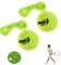 2 Stück Tennisball an Schnur, Elastic Tennis Ball, Tennis Trainer Ball, Tennisbälle mit Schnur, Tennis Training Ball mit Schnur, Tennis mit Seil, Tennis Trainer Rebound Ball Ideal für Tennisübungen