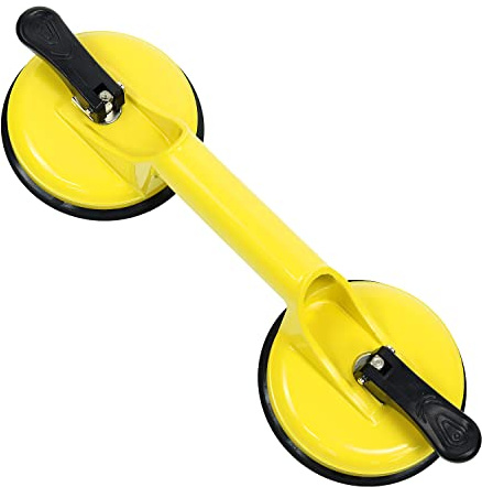 Glass Suction Cup Heavy Duty Vacuum Aluminum Alloy Puller Tile Lifter Floor Suction Cup Floor Gap Fixer for Lifting and Moving Glass, Window, Mirror, Granite, Windshield Removal