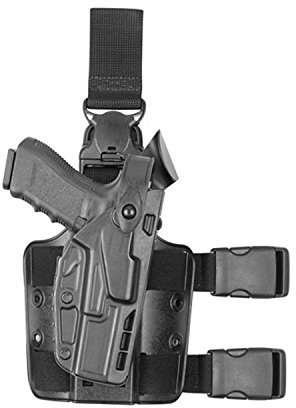 Safariland 7305 (7TS-ALS/SLS) Takt. Oberschenkelholster, Ausschnitt für Korn/schwarz, rechts, Walther P99Q/PPQ/P99
