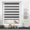 Doppelrollo Klemmfix ohne Bohren Rollos für Fenster ohne Bohren mit Bohren Anthrazit B110 x H110cm -Stoffbreite 106cm Rollo Fensterrollo Klemmrollos Fensterrollo innen lichtdurchlässig & verdunkelnd