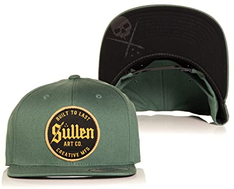 Sullen Herren Cap Grün Schädel Streetwear Sommer Baseballkappe