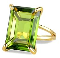 ANEMONE JEWELRY Peridot in 14k Gold Gefüllter Ring - Vibranter Natürlicher Edelstein Ring - Erklärung Mode Ringe, Verlobung, Hochzeit, Geschenke, Boho Ringe für Frauen