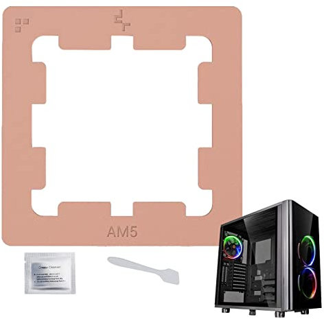 Anloximt Protector de CPU AM5,Protector de CPU de Pasta de enfriamiento de Almohadilla térmica de Metal | CPU Suministros CPU Guard para Laptops Tablets Oficinas Empresas Reparadores Instaladores