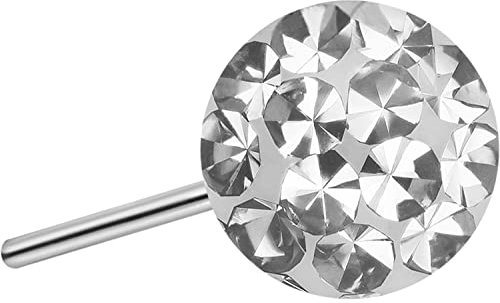 PIERCINGLINE Titan Labret Aufsatz mit Push Pin EPOXY KUGEL OHNE Labret Stecker Piercing Ohr Conch Tragus Lippe Nase Medusa 4 mm