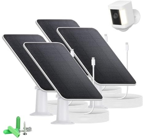 Oppiiwee 4 Pack Solar Panel Charging Compatible with Google Nest Camera Outdoor & Indoor(typeC)