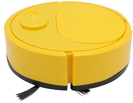 Topiky Robot Aspirador, Mini Robot de Barrido Inteligente con Carga USB, Robot Aspirador para Suelos de Madera, Azulejos y Alfombras (Yellow)