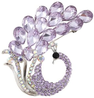 CCAIPU Broches pour Femmes, Broches Phoenix en Strass, Broches pour Vêtements et Accessoires, cadeaux d'amitié pour Femmes et Filles (Violet-Phoenix-Argent)