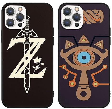 [2 Stück] Handyhülle für Apple iPhone 12/12 Pro 6,1 Hülle, Schutzhülle mit The Legend of Zelda Breath of The Wild Muster Stoßfest TPU Weich Silikon Case für iPhone 12 Pro