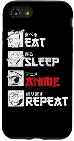 Eat Sleep Anime Repeat Case for iPhone SE (2020) / 7 / 8