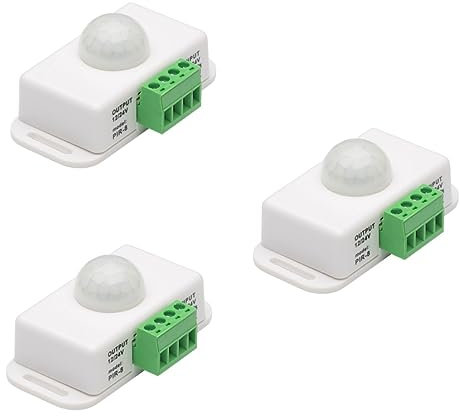Uonlytech 3stücke Bewegungsmelder Lichtschalter Einstellbare Verzögerungszeit Hochsensibler Infrarot-sensor Für Treppen Schränke Und Eingänge Einfache Installation Ohne Tote Für