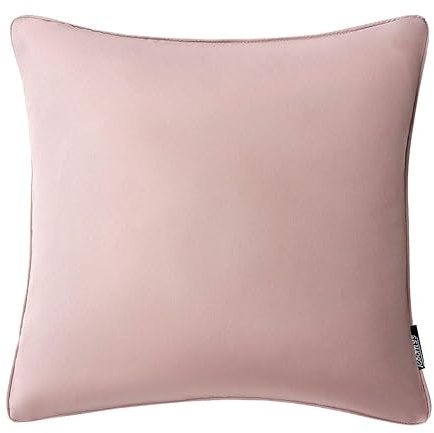 ROOM99 Housse décorative de Coussin Aura 45 x 45 cm Taie d'oreiller pour Coussins Canapé avec Fermeture éclair Invisible Rose Poudré, 1 pièce