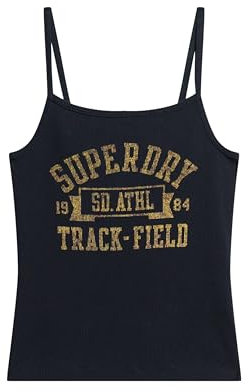 Superdry Athletic Coll Graphic Rib Cami T8-Pulloverweste, Damen-Oberbekleidung, 36-38
