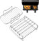 Dual Air Fryer Accessoires pour Moulinex EZ9018 5,2/3,1 L,Tefal EY901840,Tower T17099 Salter Lakeland,8PCS avec moule en silicone pour friteuse à air, Air Fryer Rack