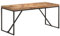 CIADAZ Esstisch, Esszimmertisch, Baumkantentisch, Dining Tables, Esszimmermöbel, Küchentisch, 160x70x76 cm Massivholz Akazie und Mango