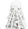 Hismir Large White Christmas Tree Topper Bow, 53x13 Inches with Glitter Streamer and Patterned Ribbon, Festive Christmas Tree Decor