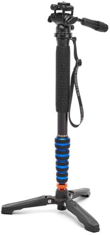 3 Legged Thing Punks Taylor Superkit Magnesium Alloy Monopod Kit - Travel-Friendly Camera Monopod for Photographers & Videographers (Blue)