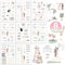 Hyggartn Sticker Hochzeit Gästebuch – 128 Aufkleber auf 8 Bögen mit liebevollen Motiven – Für Hochzeitsalbum, Scrapbook & Gästebuch – Deko Sticker zur Hochzeit