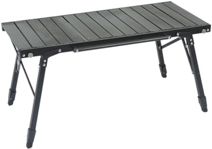 Harilla Klapptisch Igt Tisch Mehrzweck-Campingmöbel Abnehmbarer Campingtisch Camptisch für Hof Angeln Grillen Camping Garten, Schwarz 96x46x63cm