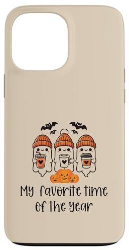 Hülle für iPhone 13 Pro Max Lieblingsjahreszeit ist Herbst mit Geistern, die Kaffee trinken