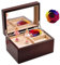 ATMRC Spieluhren Spieluhr Ballerina Musik-Schmuckkästchen mit ewiger Blumen-Juwelen-Aufbewahrungsbox, individuelles Spieluhr-Geschenk for (Noir)