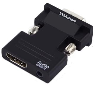 Pkouocry Adaptateur HDMI vers VGA avec Audio et vidéo simultanément, 1080P 60Hz pour TV Box, HDTV, écran, Moniteur, Chromebook, Xb00x, 360, PS4, PC