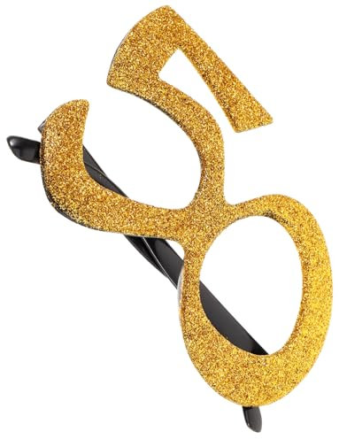 Goldene 60 Zahlenbrille für Geburtstagsfeiern und Jubiläen