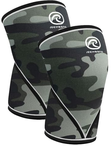 Rehband 7051 Classic 7mm V-Knee-Sleeve for Weightlifting, Competition Grade Powerlifting Knee Sleeve, Compression Sleeve for Crossfit, Squats, Gym