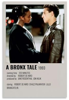 OREAUORN A Bronx Tale 1993 (1) Poster, Wandkunst, Leinwandbezug, ästhetisches Vintage-Poster, dekoratives Gemälde für Wohnzimmer, Schlafzimmer, 30 x 45 cm, ungerahmt, 12