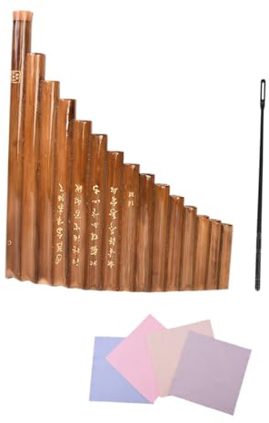 QUMIIRITY Flûte de Pan Bambou pour Débutant Instrument Traditionnel Éducatif pour Apprendre Couleur Aléatoire Style Aléatoire