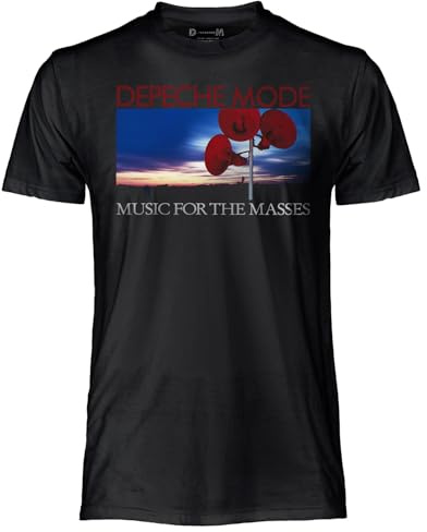 CRAZY FOR ROCK Maglia Uomo Depeche Mode in Cotone, T-Shirt Nera Morbida e Traspirante, Maglietta Uomo Musicale con Stampa Originale e Resistente, Unisex Adulto Ragazzo