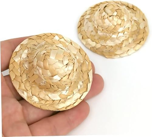 Straw Knitted Miniature Hat - DIY Craft Supplies for Party Accessories