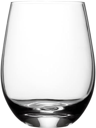 Judge Glassware 4-Piece Stemless Wine Glass Set, 530ml – Handmade SodaLime Glass, Durable & Dishwasher Safe