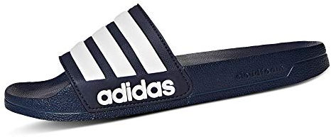 adidas Men's Adilette Shower Sandal, Blue Collegiate Navy Footwear White Collegiate Navy, 4 UK