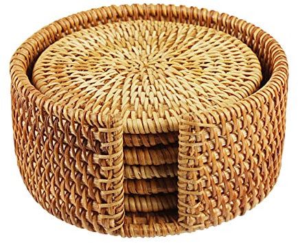 Larcele Fait Main Rotin Dessous de Verre Boisson Coaster bd-02