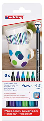 edding 4200 Porzellan-Pinselstift edding 4200, 1 - 4 mm (Kalte Farben)