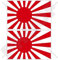 JAPAN japanische aufgehende Sonne-Flagge 75mm Auto & Motorrad Aufkleber, x2 Vinyl Stickers