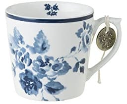 Laura Ashley - Henkelbecher, Henkeltasse, Tasse - Blueprint China Rose - 10,6 x 8 cm - Klein