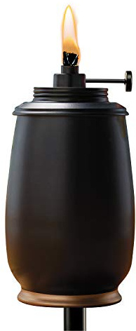 Tiki Brand 1118021 Taschenlampe mit Flamme aus Metall, 165 cm, Schwarz