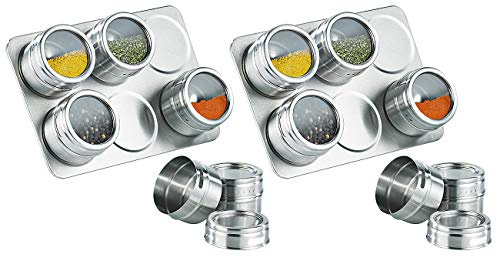 Rosenstein & Söhne 2 supports à épices magnétiques avec 12 pots