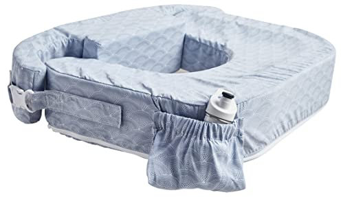 My Brest Friend Twin Stillkissen - Verbesserter Komfort mit Schonbezug - Ergonomisches Stillkissen für ultimative Unterstützung - Verstellbares Stillkissen mit praktischer Seitentasche, Horizont