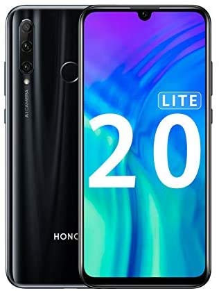HONOR 20 Lite Smartphone 4 Go + 128 Go, 6,21 FHD+, Téléphone Portable avec Caméra Arrière 24 + 8 + 2MP, Frontale AI 32MP, Huawei Kirin 710, Octa-Core, NFC, Dual SIM