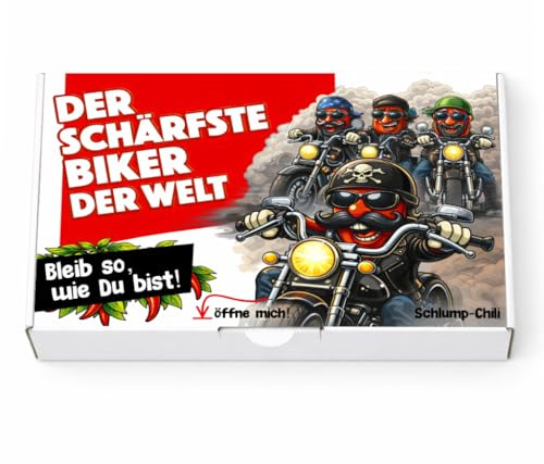 Schlump-Chili⎥Der schärfste Biker der Welt - ein witziges, originelles & cooles Präsent für echte Männer auf 2 Rädern.