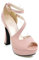 WMZQW Scarpe Decolté Plateau Donna Scarpe col Tacco Eleganti Tacchi Alti Scarpe da Sera Sexy Sposa Festa Sandali con Tacco Alto,Rosa,37