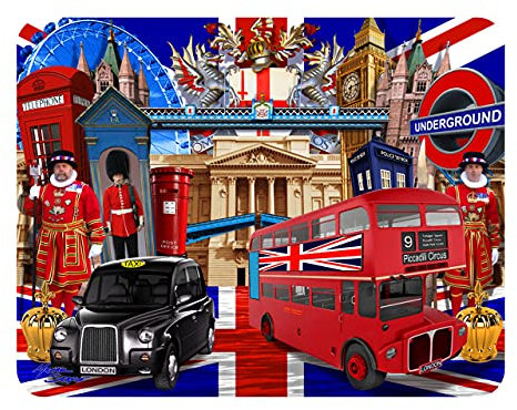 3D LiveLife Magnet - Besuch nach London von Deluxebase. Linsenförmige 3D London Kühlschrankmagnet. Dekoration für Kinder und Erwachsene mit Kunstwerk lizenziert von bekannt Künstler, Michael Searle